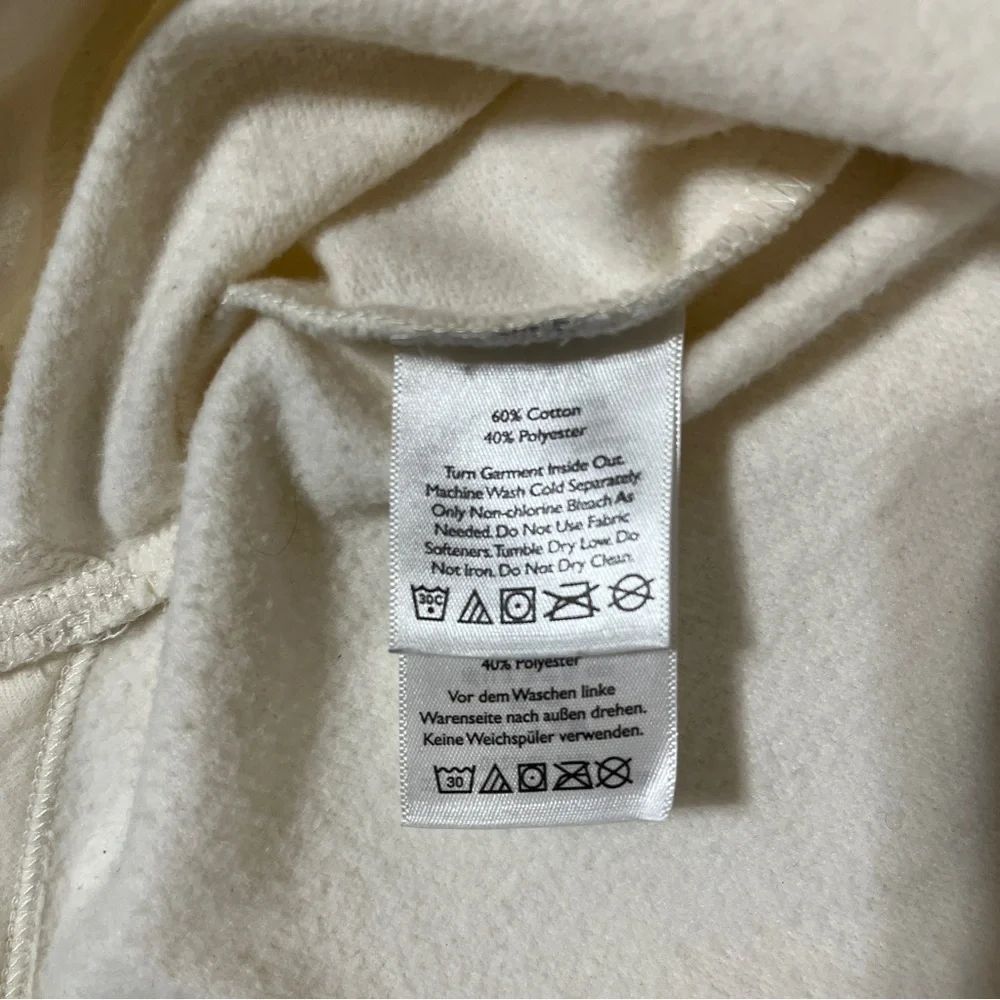 EDDIE BAUER Womens Pullover Hoodie Lightweight Casual Cream Size Small